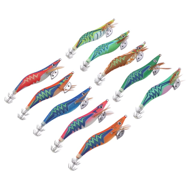 Señuelo De Calamar, 10 Piezas3D Ojos Realistas Calamar Jig Cebo De Pesca Para Pesca