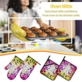 thumbnail image 6 of Oven Mitts and Pot Holders 4 Piece, Colorful Tie Dye Stained Glass A High Heat Slip Resistant Oven Mitt and Trivets Set Kitchen Oven Glove Pot Holders for Cooking Baking Grilling, 6 of 7