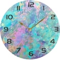 thumbnail image 5 of Wall Clock Splatter Painting 10 Inch Silent Non Ticking Quality Quartz Battery Operated Digital Round Easy to Read for Home Office Kitchen Home Decor, 5 of 7