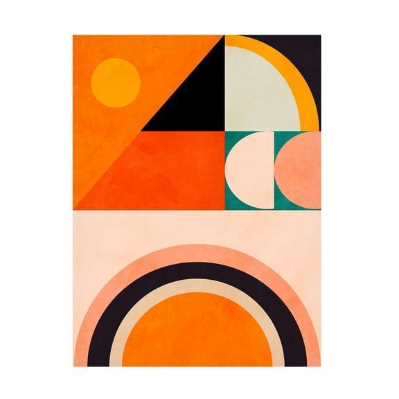 Trademark Fine Art Ana Rut Bre Playing Around Shapes 4 Canvas Wall Art