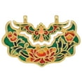 thumbnail image 2 of Colgante de cerradura retro chino, cerradura de paz retro china, colgante de cerradura artesanal colorido, colgante de cerradura de porcelana esmaltada, diseño elevado, 2 of 13