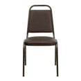 thumbnail image 6 of BizChair Hercules Series Trapezoidal Vinyl Banquet Stacking Chairs, Set of 4, Brown, 6 of 13