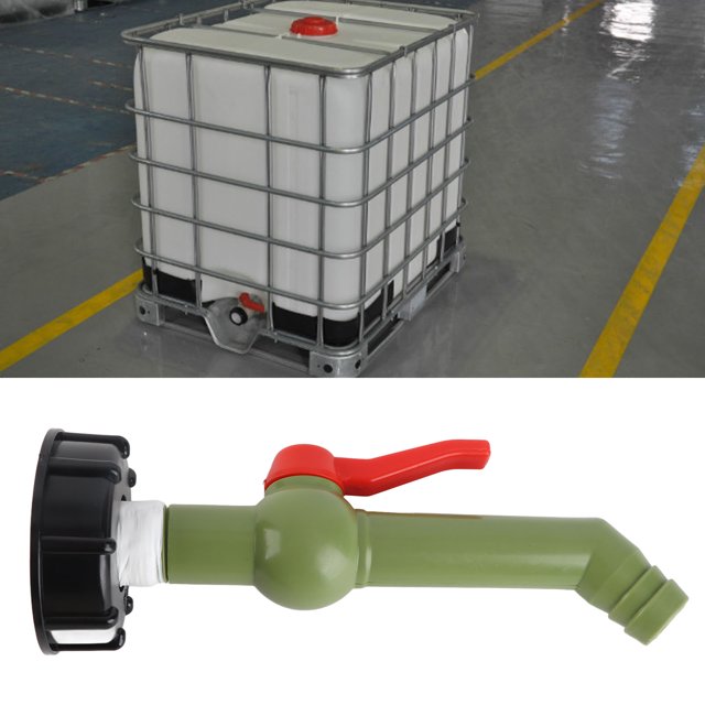 Adaptador de Grifo de Tanque de Ibc, Suministros de Jardín de 60 mm de Entrada de DiáMetro Tanques de Agua Tanques de Agua Conector de Válvula Dranado de Dreneze paraeite Por