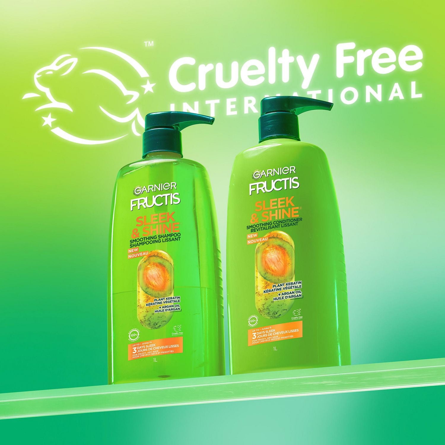 Garnier Fructis, Revitalisant Lisse et Brillant, 1 L