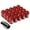 Red, variant on J2 Engineering LN-T7-006-125-BK J2 Engineering 7075 -T6 Forged Aluminum M12 x 1.25 20Pcs 35mm Height Close -End Lug Nut Set w / Socket Adapter Black