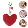 thumbnail image 3 of Unique Bargains 1 Pc Fashion Tassel Heart Handbag Charm Bag Accessories Red, 3 of 5