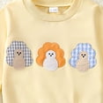thumbnail image 6 of mgoYE Toddler Baby Boy Girl Outfit Halloween Thanksgiving Long Sleeve Sweater Plaid Pants Infant Two Piece Fall Clothes Size 2-3 Years, 6 of 7