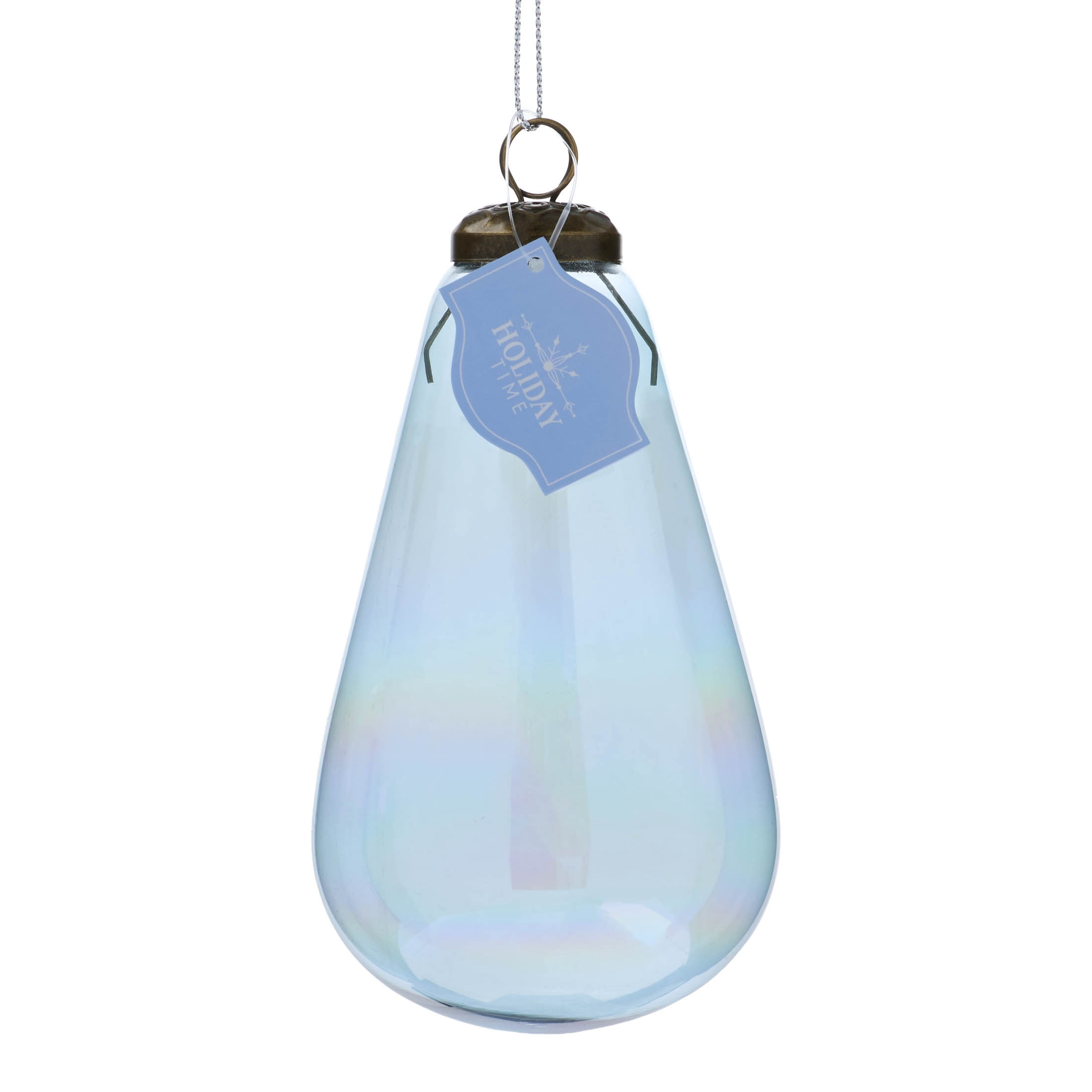 Blue Teardrop Christmas Ornament, 5.3", by Holiday Time