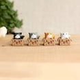 thumbnail image 2 of Ensemble de 4 Pcs Maison de Poupée Miniature Bonsaï Artisanat Jardin Féerique Décoration Chats Mignons, 2 of 9