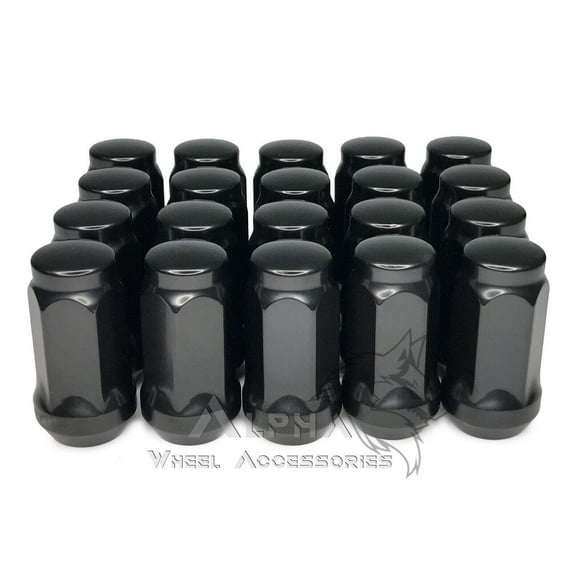 20Pc Black 14x1.5 Bulge Acorn Lug Nuts For 2017 Newer Honda Civic Type R FK8