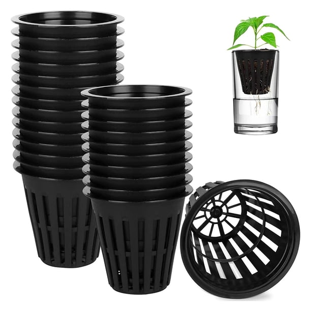 Vasos de red de plástico ANGGREK 2 pulgadas 50 unidades para macetas hidropónicas