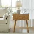thumbnail image 4 of 23" Wooden End Table with Charging Station and Tray Modern for Living Room Seadrift, 4 of 8