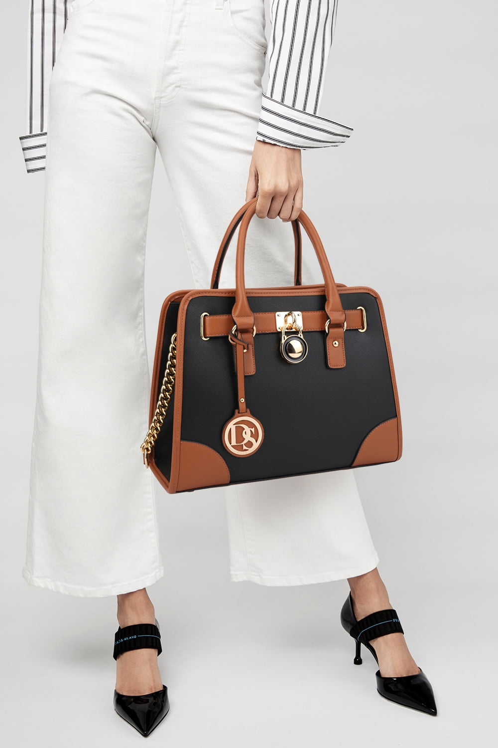 Dasein Women Handbags Top Handle Satchel Purse Shoulder Bag Briefcase Hobo Bag Set 2Pcs