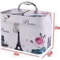 thumbnail image 2 of Bolsa de aseo, bolsa de cosméticos de viaje, bolsa de maquillaje portátil, bolsa de aseo impresa (Torre Eiffel Snorkel) TUNC Sencillez, 2 of 5