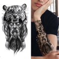 thumbnail image 1 of Tatuaje Temporal Impermeable Hombres Mujeres Falso Pegatina Lobo León Tigre, 1 of 4
