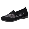 thumbnail image 2 of Domzle Womens Butterfly Embroidered Loafers 2026 Orthopedic Shoes Slip on Walking Shoes Breathable Mesh Casual Loafers Lightweight Slip-on Sneakers Black 36, 2 of 9