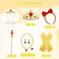 thumbnail image 5 of Marendyee Belle Princess Dress Off Shoulder Layered Costume for Little Girl Halloween Cosplay Birthday Outfit Yellow 5-6 Years, 5 of 16