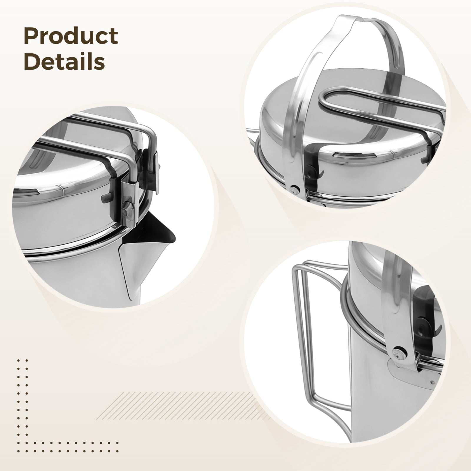 Stainless Steel Camping Pot Set, 2-in-1 Pot with Lid/Bowl, Compact Backpacking Cookware for Hiking, Camping, Survival, and Open Flame Cooking