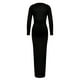 thumbnail image 4 of Gibobby Vestidos de noche largos elegantes Vestido informal para mujer, minivestido Sexy ajustado con escote en V profundo, pecho descubierto(Negro,CH), 4 of 5