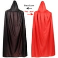 thumbnail image 3 of WIBACKER Kid Adult Halloween Vampire Cloak Wizard Reversible Hooded Cape Party Costume-35 Inch, 3 of 10