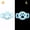 Glow-in-the-Dark Blue, variant on SENHAWK Paw Print AirTag Dog Collar Holder, Lightweight Silicone Dual Ear Anti-Lost Shockproof Waterproof Case, Multiple Colors, Compatible with Apple AirTag, GPS Tracker Cover for Pet Cat Backpack
