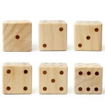 Soimiss 2pcs Large Wooden Dice Portable Dice For Home Games With Rounded Corners And Dots Fun For Adults