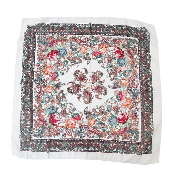 Yanyanz Silk Scarf, Scarfs Wrap Scarf Scarf for Islam Lady Print Muslim Neck Neckerchief Head Women Travel Wrap Folk-Custom Hair Shawl Scarf Vintage Women Silk Scarves, Silk Scarf J One Size