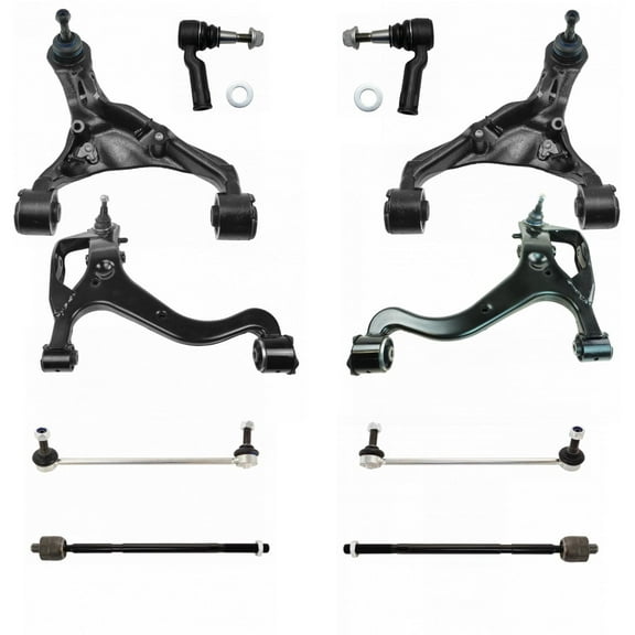 TRQ 10pc Steering Suspension Kit Control Arms Ball Joints Sway Links Tie Rods PSA72506