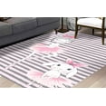 thumbnail image 2 of Accent Rugs, Kids Room Rugs, Custom Rugs, Entryway Rug, Ballet Girl And Rabbit Rug, Kids Rugs, Indoor Rug, Pink Rug, Office Rugs, Large Rug, 2'x3' - 60x90 cm, 2 of 9