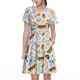 thumbnail image 1 of Easygdp Insects and Flowers para Vestido Transpirable de Mujer, Vestido Suelto de Manga Corta con Pliegues y Bolsillos para el Verano, 1 of 6