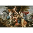 thumbnail image 2 of Jacob De Backer 14x11 Black Ornate Wood Framed Double Matted Museum Art Print Titled: Man Carrying the Burdens of Time, an Allegory of The&nbsp;Four Ages of Man, 2 of 5