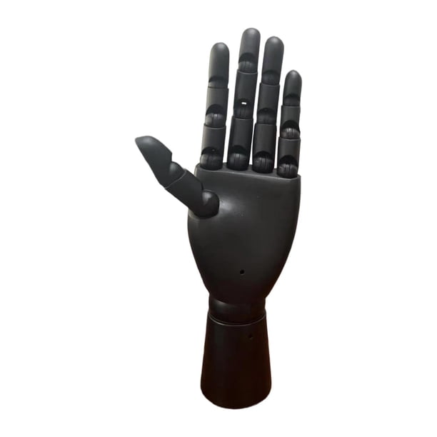 Modelo de mano de madera para arte, articulado, dedos flexibles, movible, mano izquierda, maniquí de madera para artistas, figura para exhibición de