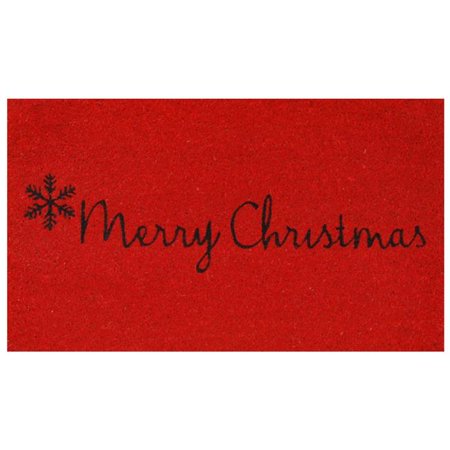Calloway Mills 101782436 24 x 36 in. Red Merry Christmas Rectangular Doormat  Red & Black