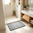 thumbnail image 1 of Bathroom Carpet Mat with Non-Slip Rubber Backing, Absorbent Machine Washable Floor Mat, 60 x 40 cm, Black/Blue/Yellow, 1 of 6