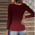 thumbnail image 4 of Gibobby Blusas Manga Larga Mujer Blusa de las Camisa de casual Tops（Rojo， S), 4 of 5