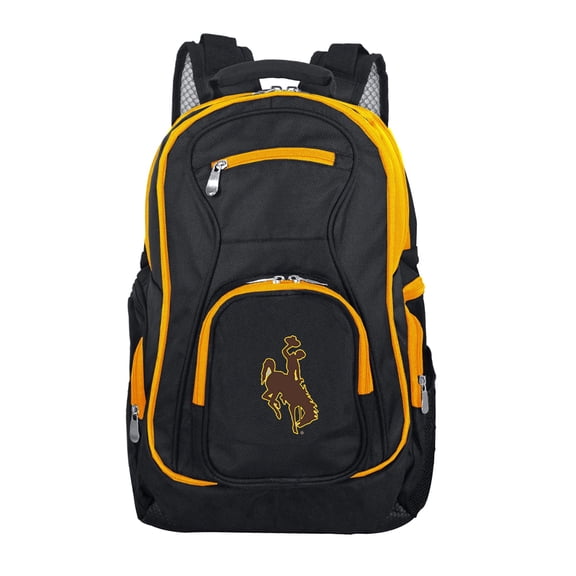 NCAA Wyoming Cowboys Premium Laptop Backpack with Colored Trim