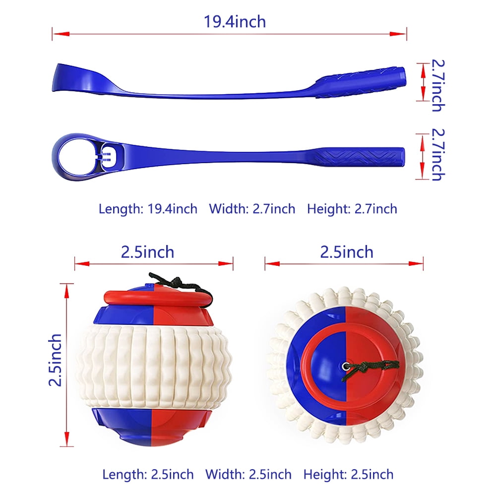 LNKOO Dog Ball Launcher Thrower Toy, Dog Chew Toothbrush Toy for Aggressive Chewers-200 FT Range Multifunctional Puppy Training Playing Throwing Fetch Toy