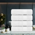 thumbnail image 2 of Ample Decor Bath Towel for Bathroom 30X54 inch 100% Cotton - 4pcs White, 2 of 5