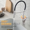 thumbnail image 2 of Wowow Single-Handle Magnetic Pull-Out Sprayer Kitchen Faucet in Brushed Nickel, 2 of 8