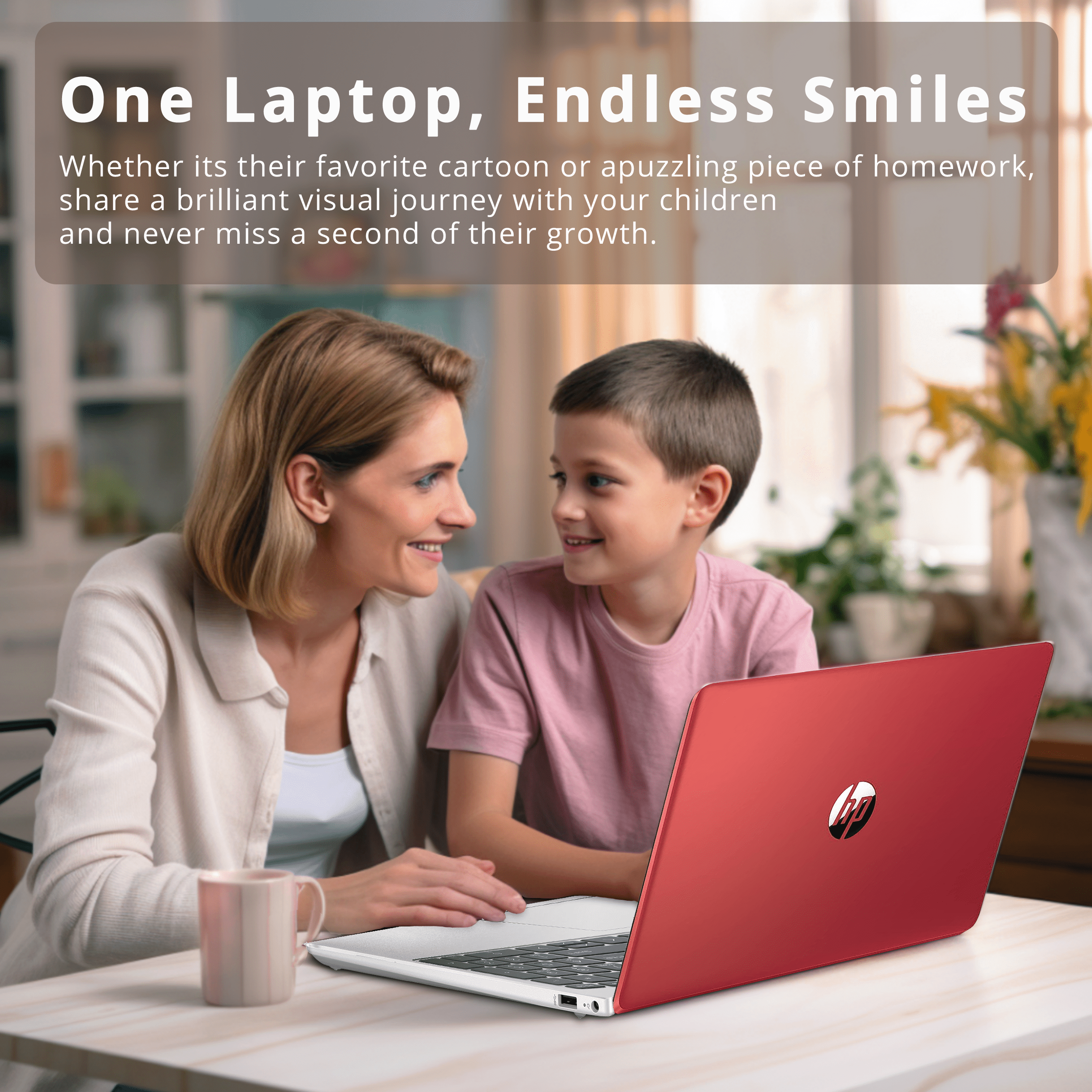 HP 15.6" Business Laptop, Anti-Glare HD Laptop, Intel Pentium Processor, 16GB RAM, 128GB SSD 1 Year Office 365, 720p Camera, Type-C, Win 11, Red