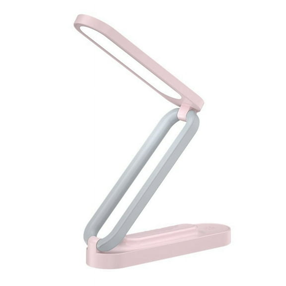 LED Desk Lamp Rechargeable, Portable, Foldable with 3 Brightness Settings Small Desk Lamp- Ideal for Office & Home Pink