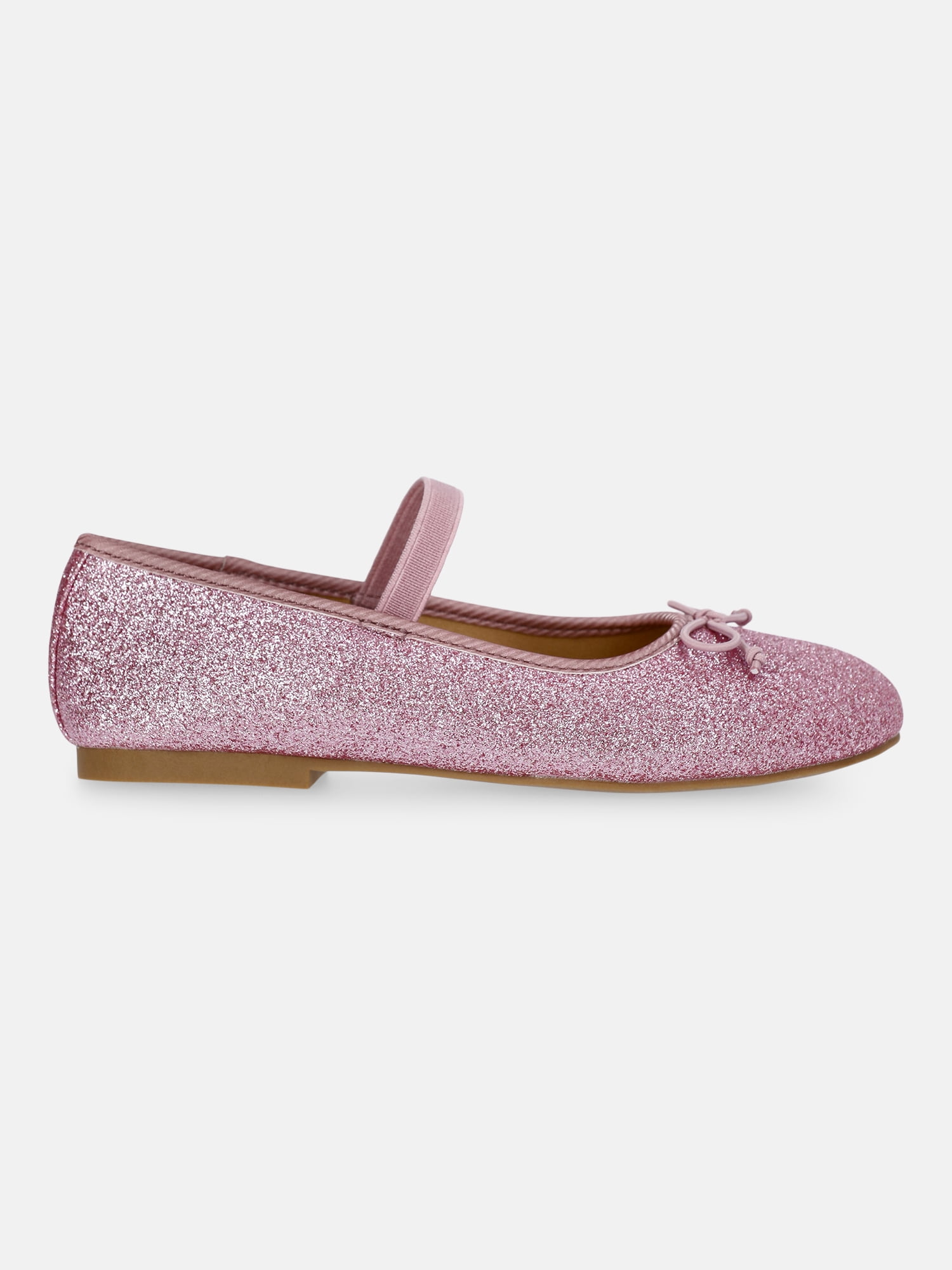 Wonder Nation Little and Big Girls Bow Ballet Dress Shoes