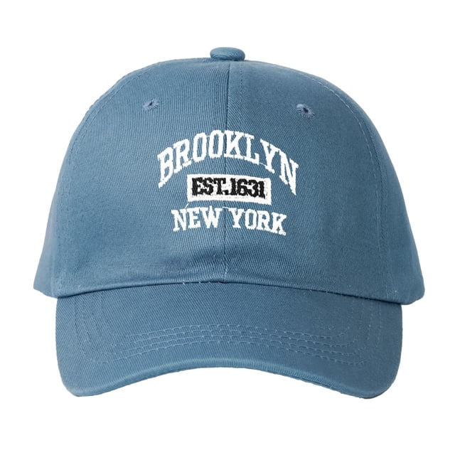 MIASHUI Men Women Classic Baseball Cap Vintage Embroidery Adjustable Trucker Hat,Blue