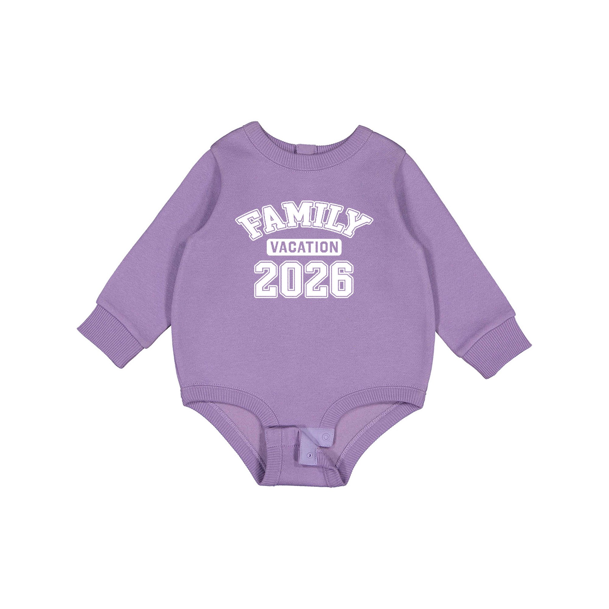 Inktastic Family Vacation 2026 Baby Fleece Bodysuit
