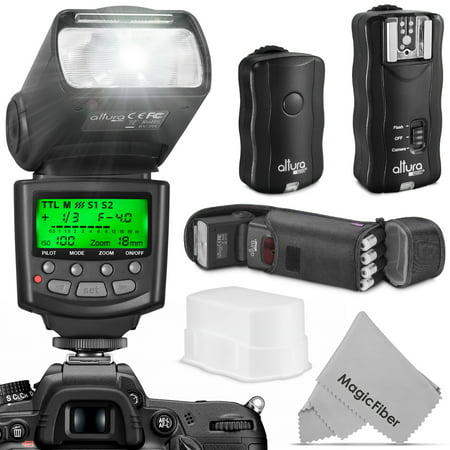 Altura Photo Professional Flash Kit for NIKON DSLR - Includes: I-TTL Flash (AP-N1001), Wireless Flash Trigger Set and (Best Wireless Flash Trigger)
