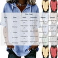 thumbnail image 3 of LEKWK Striped Casual Shirts for Women Hooded Short Sleeve Zipper Tunic Shirts Loose Fit Breathable Comfy Summer Tops Fashion Beach Vacation Daily Wear, 3 of 6