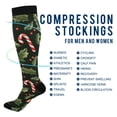 thumbnail image 4 of joogoo Candy Cane Leaves Socks Women Men Knee High Sock, 4 of 8