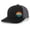 Black/Charcoal, variant on Men's Retro Colorful Scenic Mountain Outdoors Woodland Embroidered Mesh Back Trucker Hat, Black/White