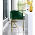 thumbnail image 2 of Meridian Furniture Xavier Green Velvet Counter Stool with Gold Metal Legs, 2 of 8