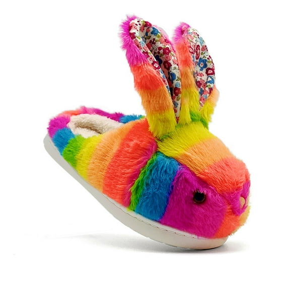 Cute Kids Bunny Slippers for Girls Boys, Soft Plush Non-Slip House Toddler Rabbit Warm Winter Slippers Indoor Outdoor